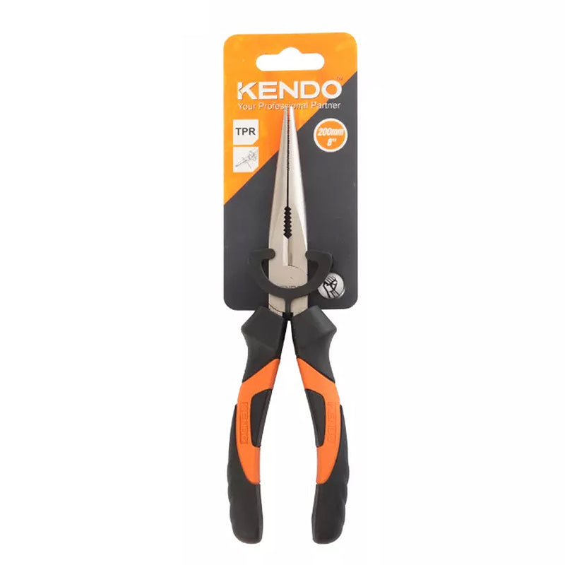 Kìm nhọn Kendo dài 6 inch - 8 inch (160mm - 200mm) vật liệu thép carbon mạ nickel