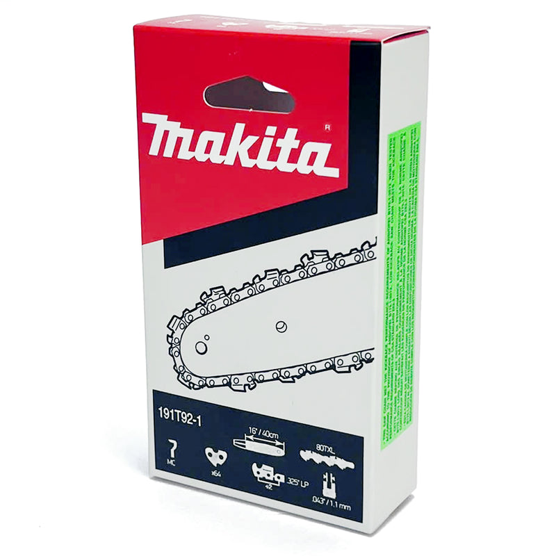 Xích 80TXL Makita 191T92-1, số mắc xích 64, độ dày rãnh lam 1.1mm/.043", bước xích .325"LP, kiểu dao MC