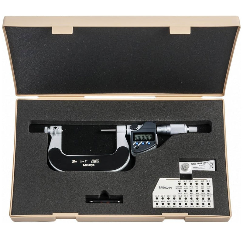 Panme điện tử Mitutoyo Series 326 - Spindle Tip Micrometers. Hàm kẹp mũi nhọn, có thể thay mũi. Có cổng SPC xuất dữ liệu