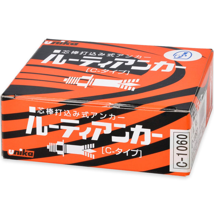 Tắc kê nở đinh C-Type hệ mét và inch Unika, mạ Chrome vàng, chuyên dùng cho bê tông, đá. Chứng nhận JCAA