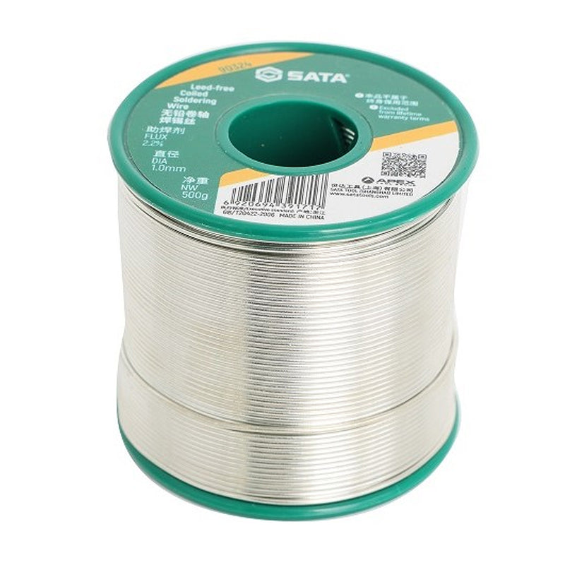 Cuộn thiếc hàn không chì SATA 90324, 1mm x 500g, dây hàn điện tử, bảo vệ môi trường