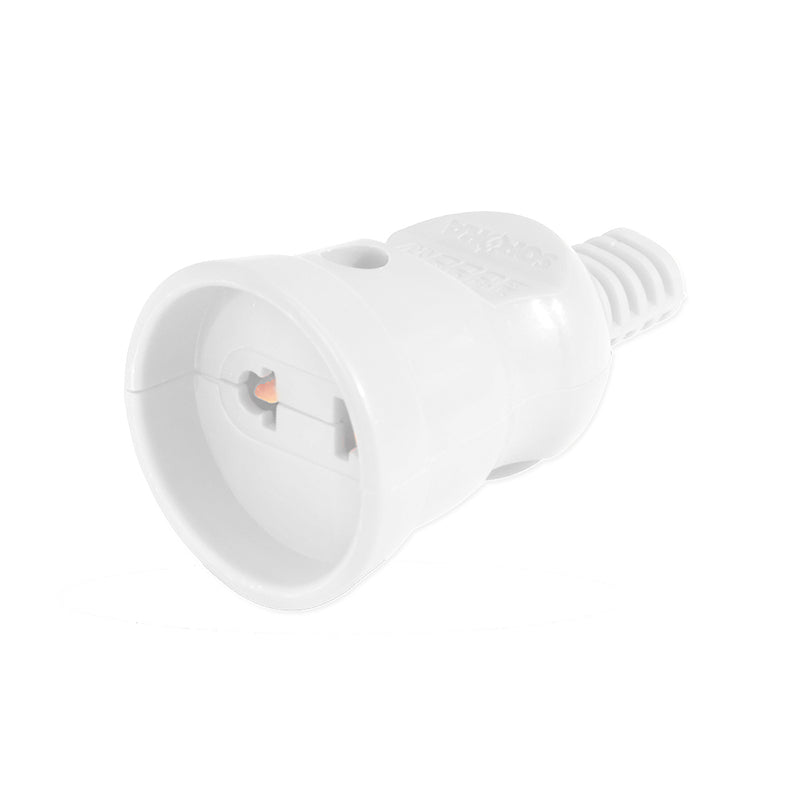 Phích cái SOPOKA C3000-T màu trắng, lõi sứ chống cháy, chịu tải 3000W, phụ kiện điện công nghiệp