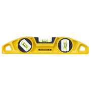 Thước thủy FATMAX Torpedo Stanley 0-43-603 dài 230mm thân nhôm đúc màu vàng có 3 lọ thủy, rãnh chữ V và nam châm đất hiếm