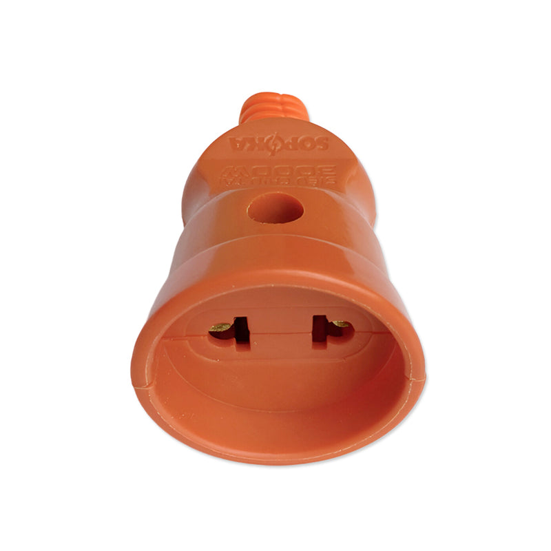 Phích cái SOPOKA C3000 màu cam, lõi sứ chống cháy, chịu tải 3000W cho bếp lẩu, máy hàn, công trường