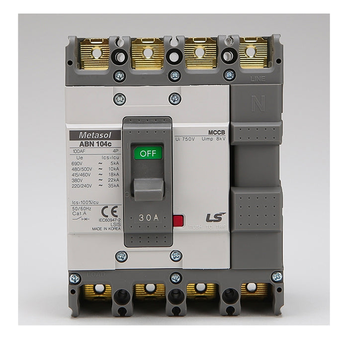 Cầu dao tự động MCCB 4P LS, tải danh định từ 15A ~ 1600A, dòng cắt từ 18kA ~ 75kA