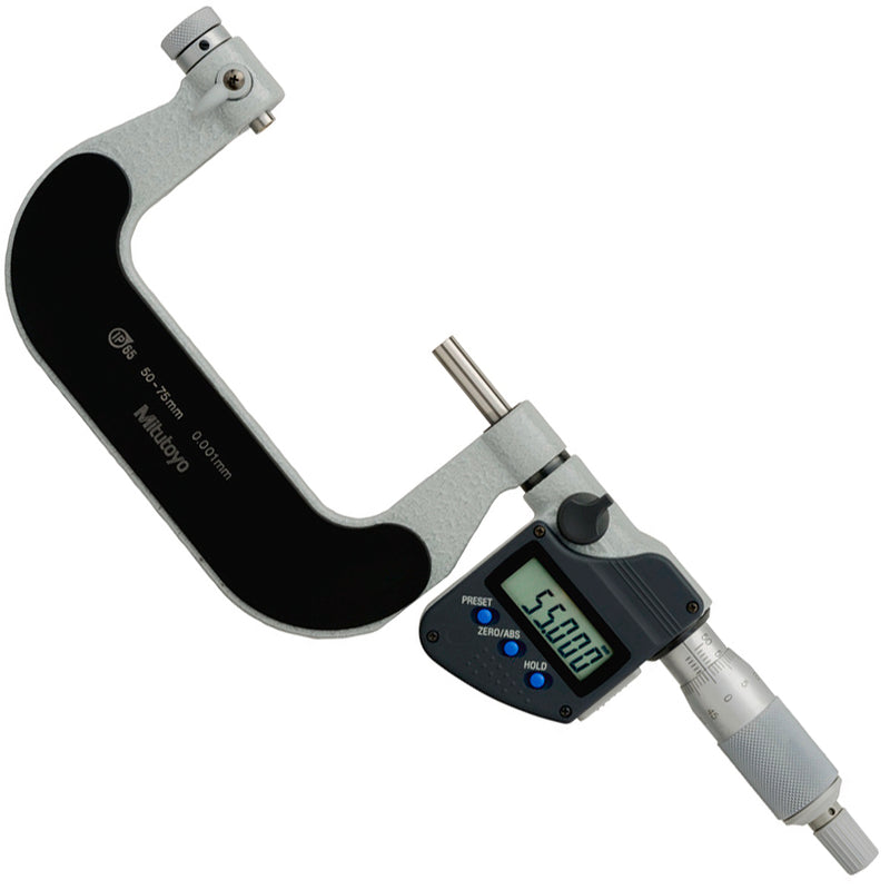 Panme điện tử Mitutoyo Series 326 - Spindle Tip Micrometers. Hàm kẹp mũi nhọn, có thể thay mũi. Có cổng SPC xuất dữ liệu
