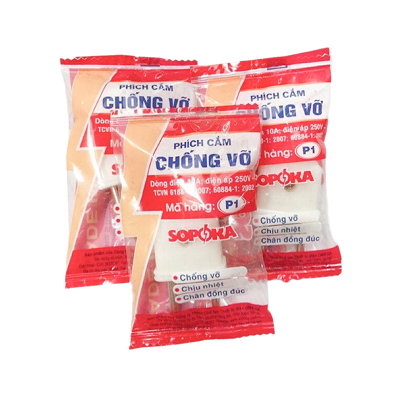 Quy cách đóng gói dây 10 cái phích cắm siêu bền SOPOKA P1