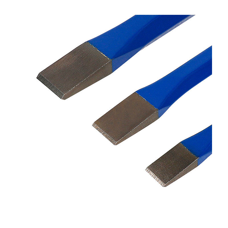 Bộ 3 cây đục sắt dẹp bằng thép carbon gia nhiệt, thân lục giác Workpro WP201302