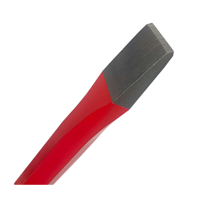 Cây dùi đục mũi dẹp bằng thép CR-V, dài 305mm, thân đục 4mm, cán cầm bọc nhựa có vành che bảo vệ tay Workpro WP242002