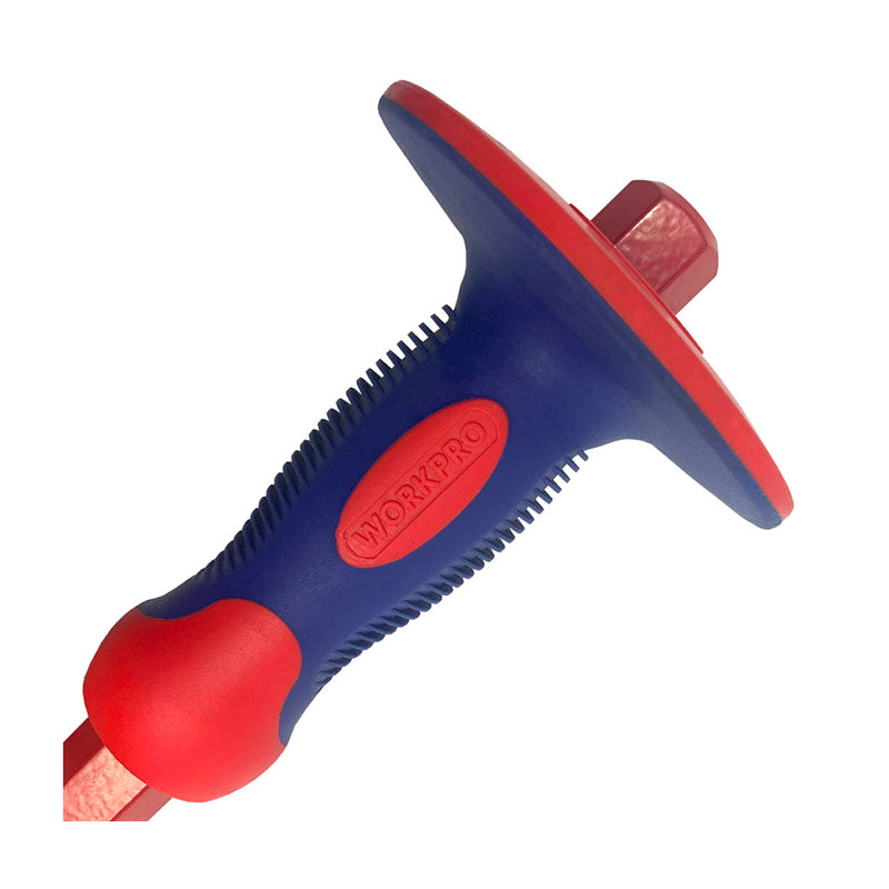 Cây dùi đục bê tông mũi nhọn bằng thép CR-V dài 305mm, thân đục 4mm, có vành che bảo vệ tay Workpro WP242001