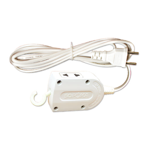 Ổ cắm nối dài SOPOKA H25 H45 3 cổng, vỏ nhựa chống vỡ, dây 2.5m 4.5m