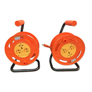 Ổ cắm Rulo công trình SOPOKA 3500W cam/đen siêu chịu tải, lõi sứ, chống vỡ, cho máy hàn, thiết bị công nghiệp.