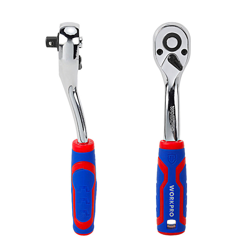 Bộ đầu tuýp và cần siết tự động đầu cốt 1/4 inch 45 món Workpro WP202540