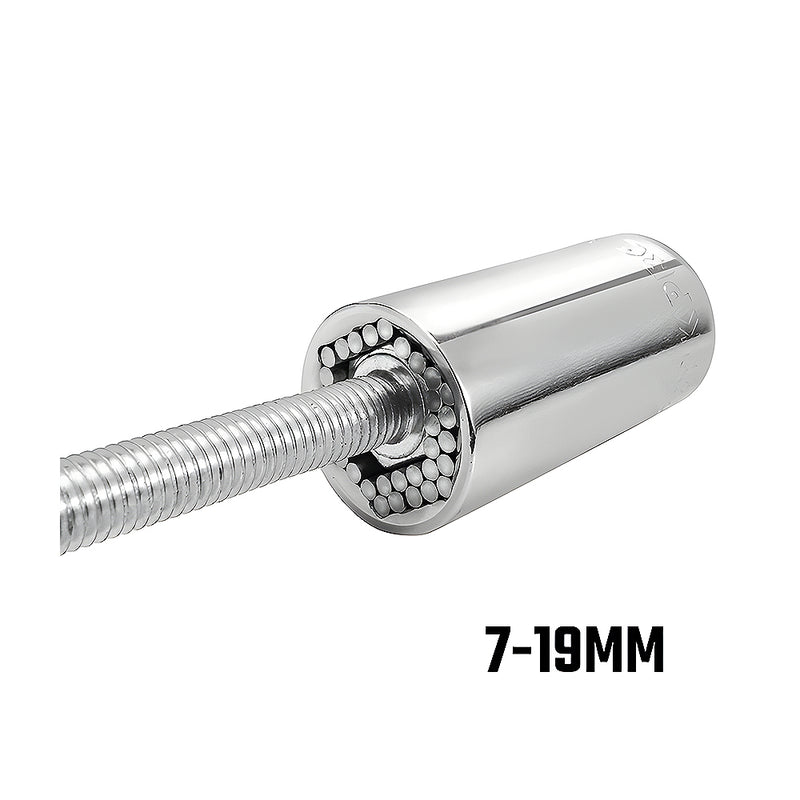 Đầu tuýp đa năng cốt 3/8 inch, Số vòng từ size 7-19mm, thép CR-V (kèm đầu đổi cốt 3/8 inch - lục giác 1/4 inch) Workpro WP202517