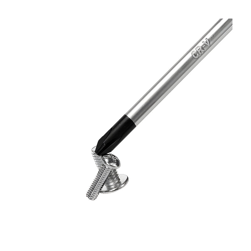 Tua vít đầu bake (+) thép CR-V mạ chrome, có nam châm, tay cầm bọc nhựa cao su 3 màu chống trơn trượt Workpro