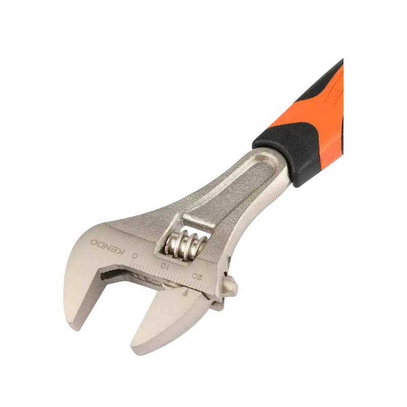 Mỏ lết có điều chỉnh Kendo, kích thước 150mm - 300mm (6 inch - 12 inch), khả năng mở ngàm tối đa từ 24mm - 40mm