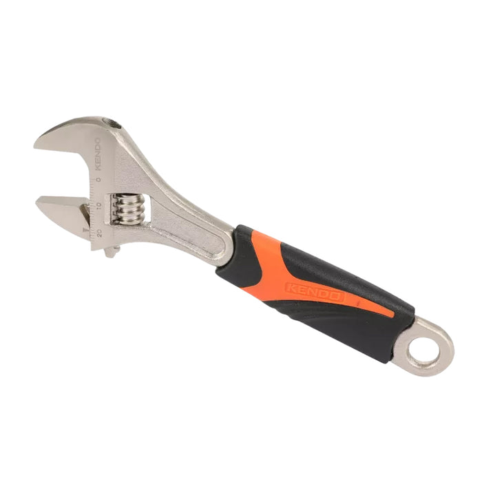 Mỏ lết có điều chỉnh Kendo, kích thước 150mm - 300mm (6 inch - 12 inch), khả năng mở ngàm tối đa từ 24mm - 40mm