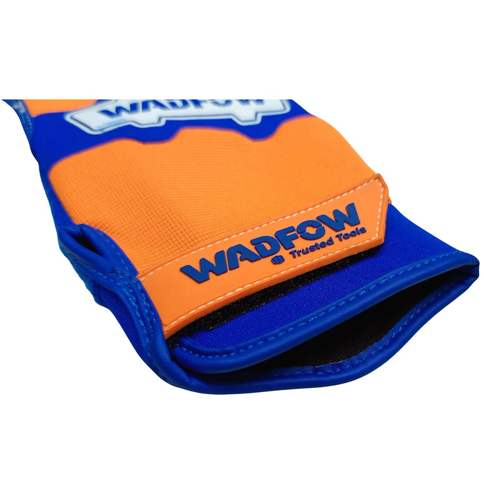 Găng tay cơ khí Size XL Wadfow WMG1E03, lòng bàn tay được gia cố bằng da PVC, 3 ngón dùng được màn hình cảm ứng