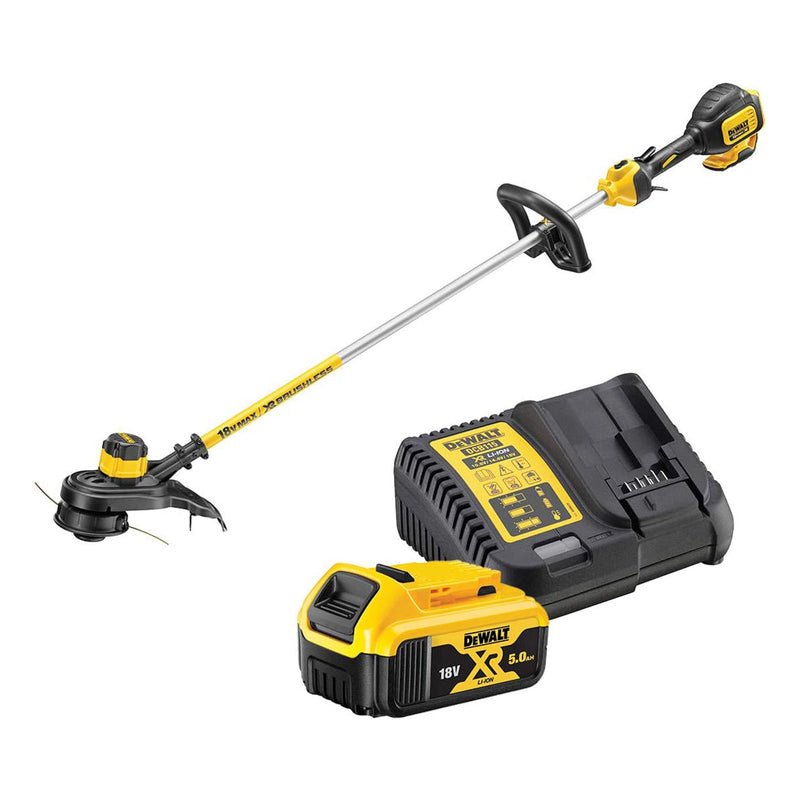 Máy cắt cỏ Dewalt DCMST561 chiều rộng cắt 36cm, dùng Pin 20Vmax, có thể gập lại
