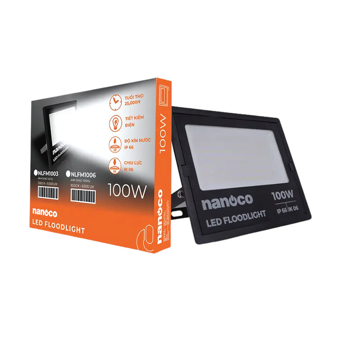 Đèn pha Led NANOCO công suất từ 10W - 200W, quang thông từ 700 lumen - 18.000 lumen