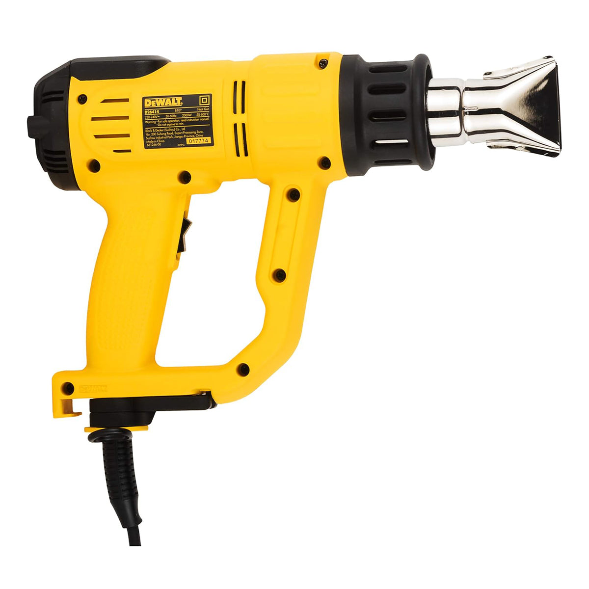 Máy thổi hơi nóng Dewalt D26414-B1, công suất 2000W, nhiệt độ 50-600°C, có màn hình điện tử