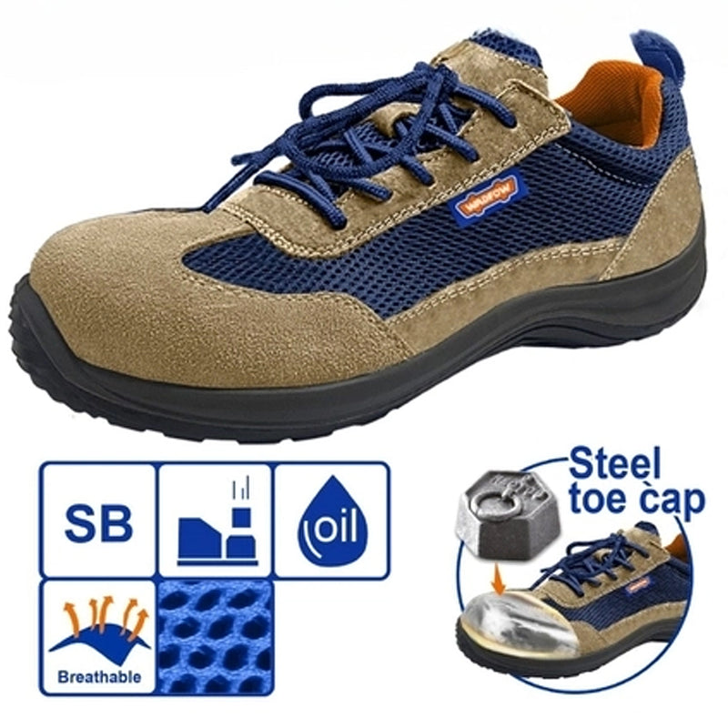 Giày bảo hộ da lộn mũi thép Wadfow, kích thước từ 39 - 43, cấp độ an toàn SB