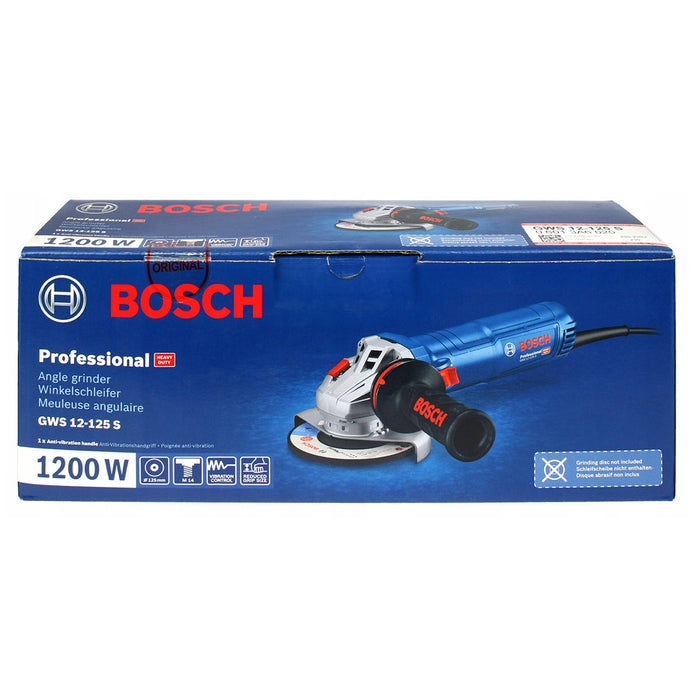 Máy mài góc Bosch GWS 12-125 S, đường kính lưỡi 125mm, công suất 1200W, công tắc trượt, mã số 06013A60K0