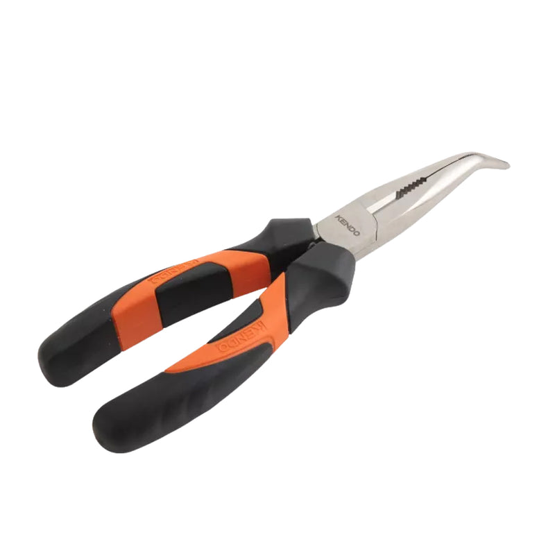 Kìm nhọn mỏ cong Kendo dài 6 inch - 8 inch (160mm - 200mm) vật liệu thep carbon mạ nickel