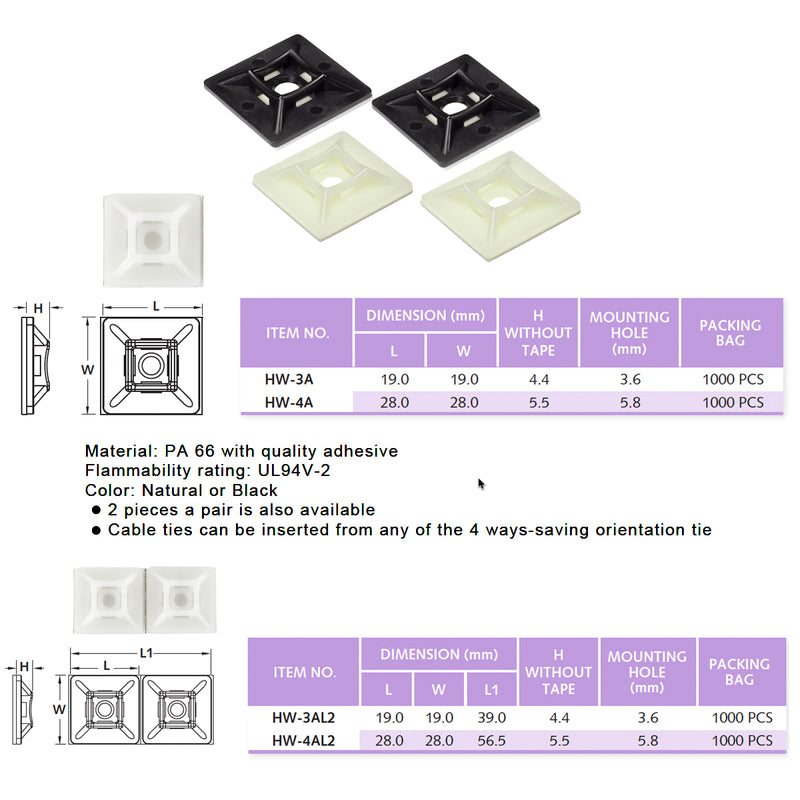 Đế dán dây rút cố định cáp KST, sản phẩm cao cấp, đạt tiêu chuẩn quốc tế.