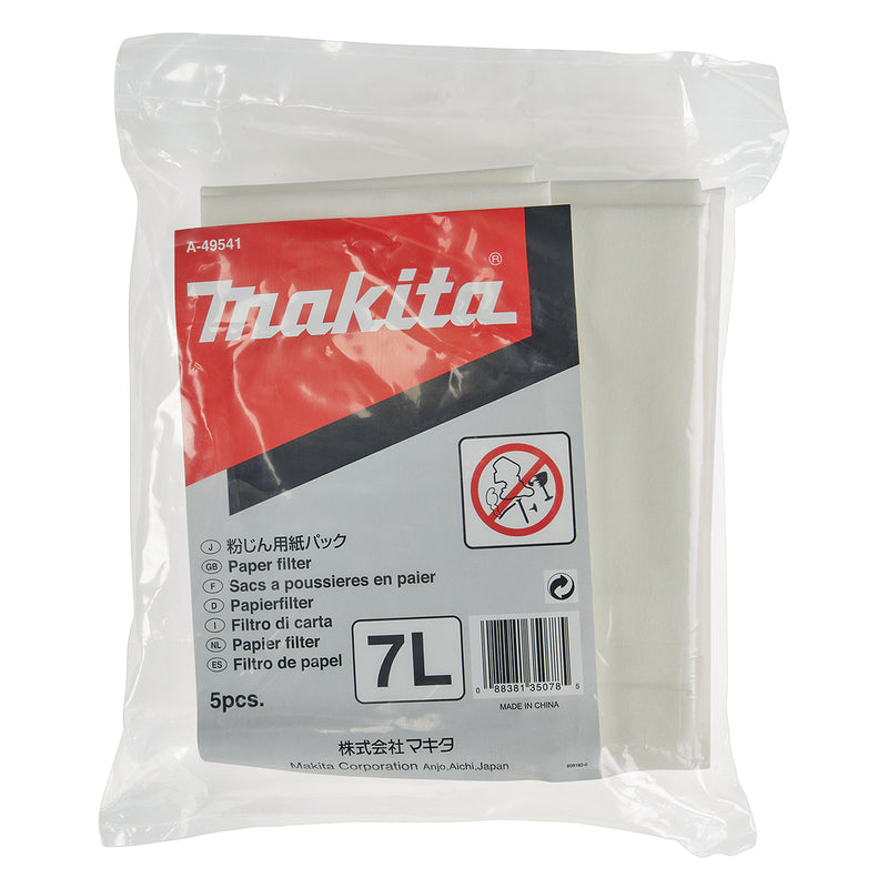 Bộ 5 túi lọc bụi giấy Makita A-49541 dung tích 7L