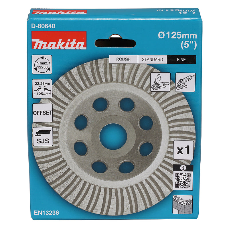 Lưỡi bào bê tông kim cương Turbo Makita đường kính từ 100mm - 125mm (Bào khô)