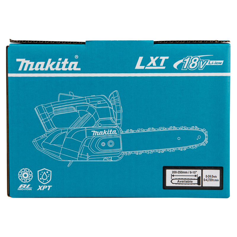 Máy cưa xích Makita DUC258 dùng Pin 18V LXT, chiều dài lam 200mm - 250mm