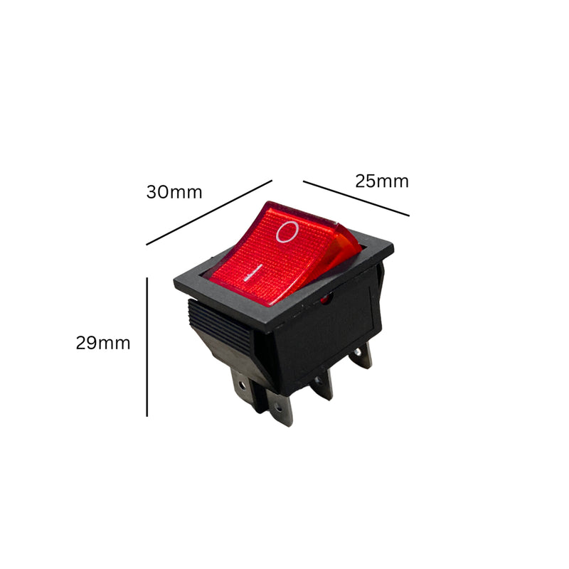 Công tắc bật tắt 4 chân Janfa dòng điện AC 15A - 250V, 3 màu xanh, đỏ vàng