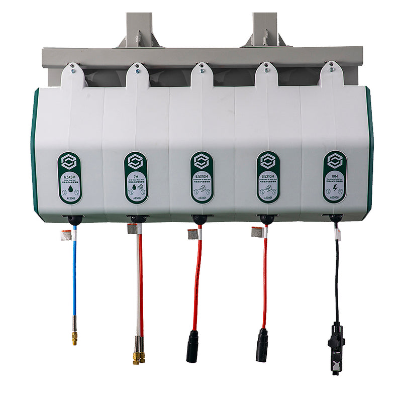 Cuộn dây rút tự động, dạng hộp, dùng hút nước, hoạt động bằng điện, chiều dài dây: 8m, đường kính dây: 6.5mm, dùng trong garage sửa xe ô tô, SATA - AE3005