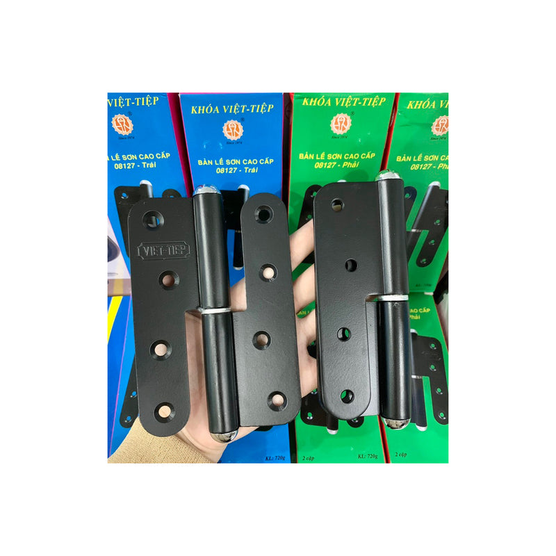 Bản lề cối việt tiệp bằng thép sơn tĩnh điện màu đen 80mm - 120mm (8 phân, 1 tấc và 1 tấc 2)