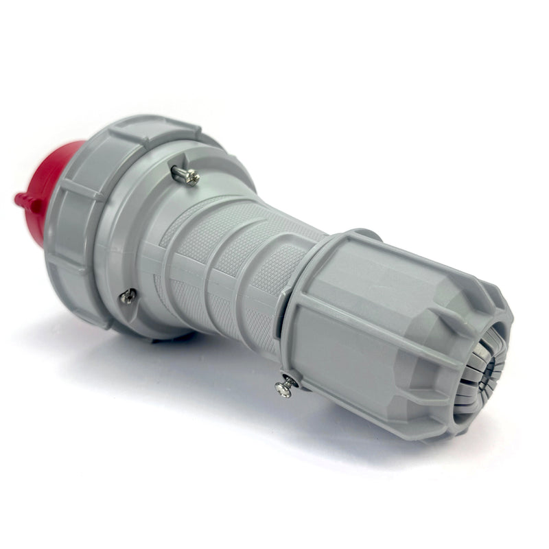 Phích cắm công nghiệp PCE loại kín nước IP67, tải 63A - 125A, 5 chân (3P+N+PE), điện áp 400V, đầu đực (PCE Trailing Commando Series/ Power Twist)