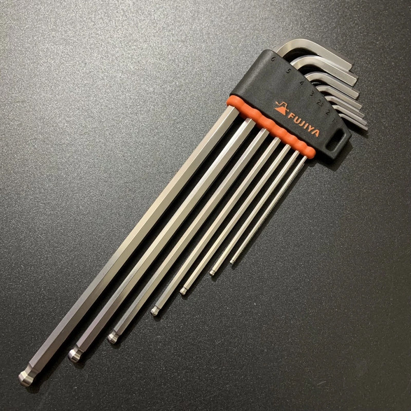 Bộ lục giác đầu bi thân dài 7 chi tiết Fujiya LB330-7S kích thước từ 1.5mm - 6mm