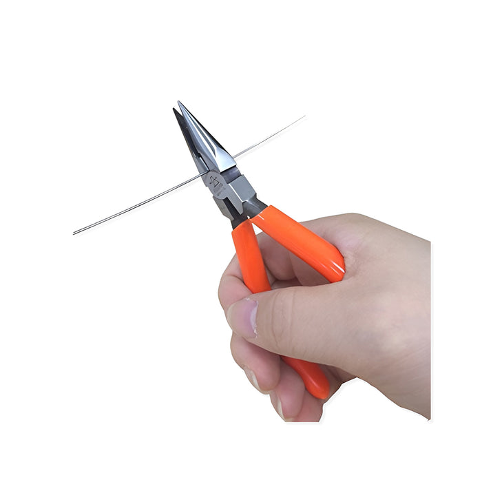 Kìm nhọn mini mũi ngắn 110mm (4.5 inch) Fujiya MP9-110, có lò xo trợ lực. Tiêu chuẩn RoHS. Xuất xứ Nhật Bản