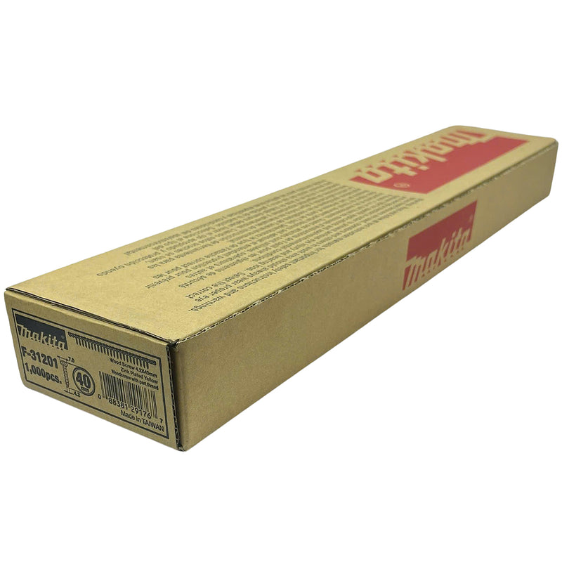 Hộp 1000 vít cuộn Makita F-31201 dùng cho ván ép và gỗ cứng, kích thước PH2, chiều dài 40mm