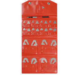 Hệ Inch / 186-901　25 Lá　Chính xác ±0.002 in　Dãy đo 1/64 - 1/2 in　Holder