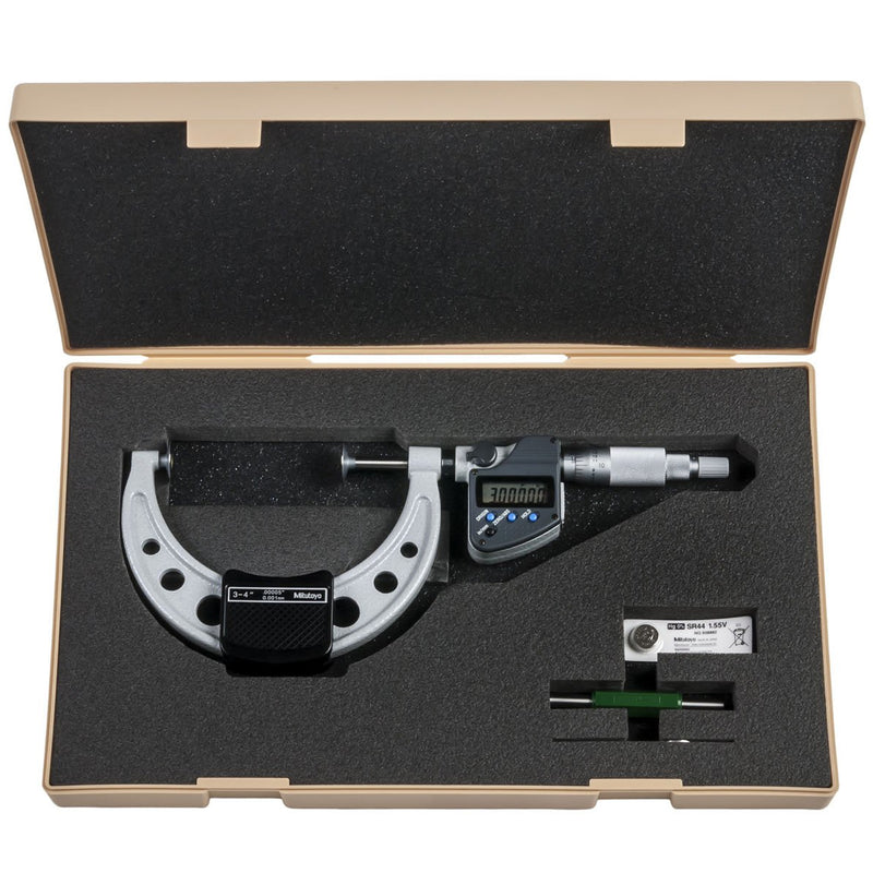 Panme điện tử Mitutoyo Series 369 - Disc Micrometers, Non-Rotating Spindle. Hàm kẹp đĩa, trục đo không xoay. Có cổng SPC xuất dữ liệu