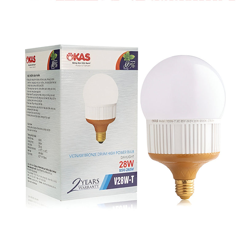 Bóng Led tròn SOPOKA công suất cao thân nhôm phiên bản trống đồng (Mã V) 220V/AC