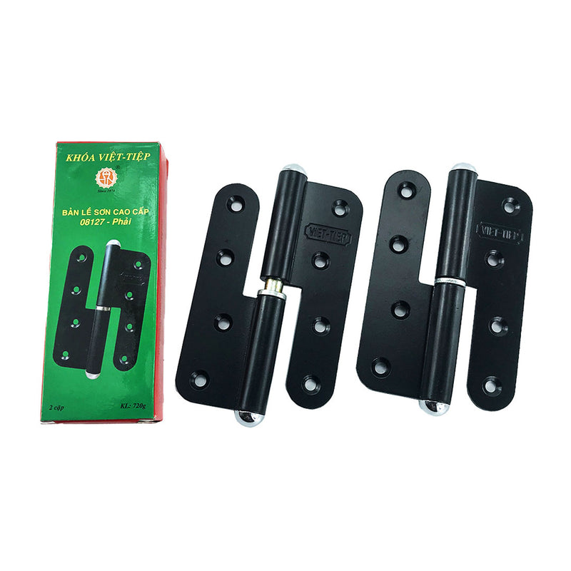 Bản lề cối việt tiệp bằng thép sơn tĩnh điện màu đen 80mm - 120mm (8 phân, 1 tấc và 1 tấc 2)