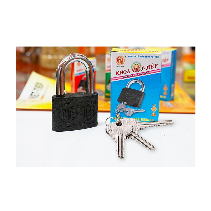 Ổ khóa treo bằng gang Việt Tiệp 1466 (có 3 chìa Khóa dẹp)