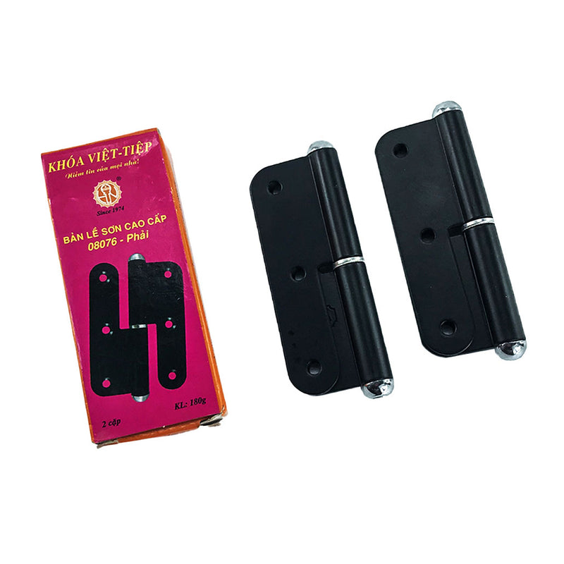 Bản lề cối việt tiệp bằng thép sơn tĩnh điện màu đen 80mm - 120mm (8 phân, 1 tấc và 1 tấc 2)