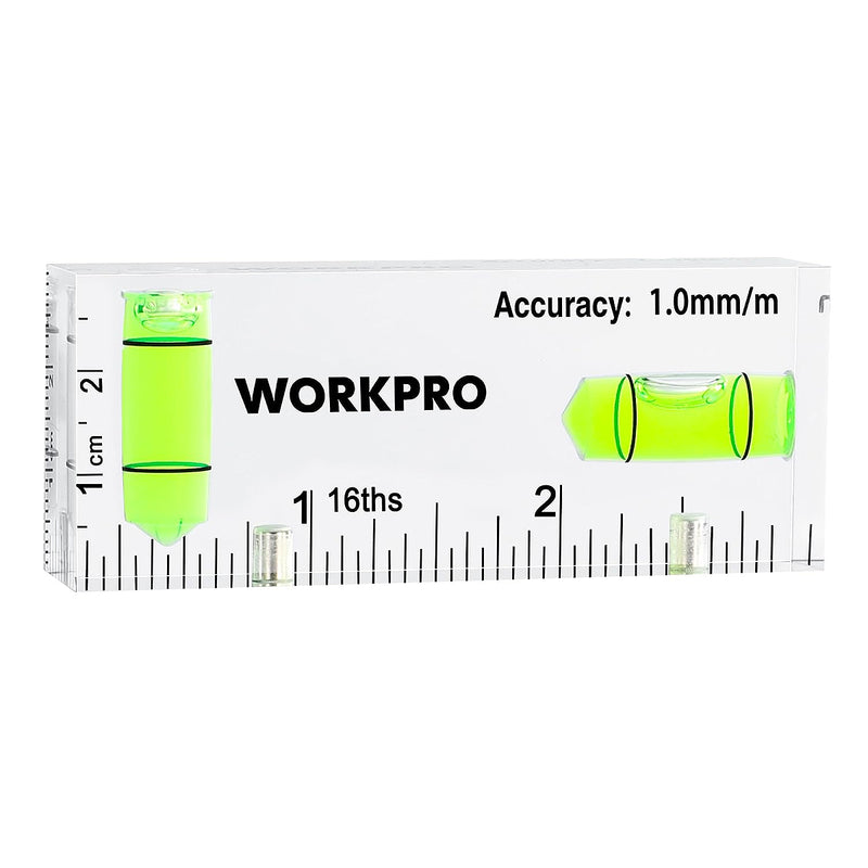 Thước thủy mini, có nam châm Workpro WP262068 chiều dài 75mm