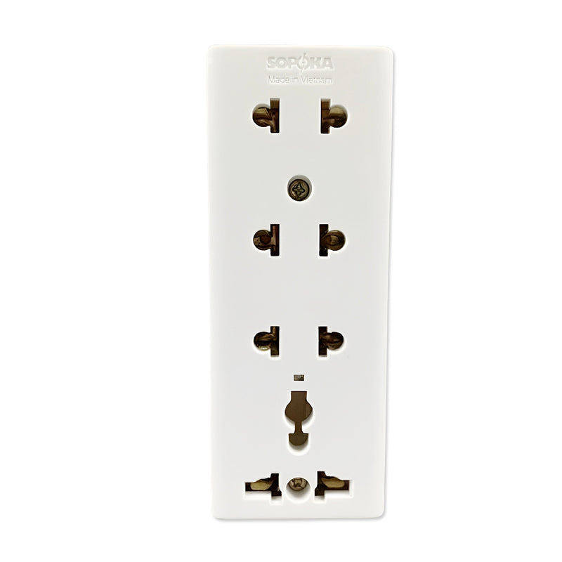 Ổ cắm nổi SOPOKA E26 4 cổng đa năng, chịu nhiệt, chịu tải 10A an toàn và tiện lợi