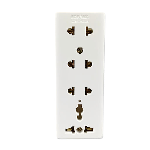 Ổ cắm nổi SOPOKA E26 4 cổng đa năng, chịu nhiệt, chịu tải 10A an toàn và tiện lợi
