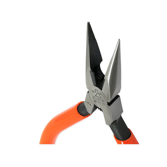 Kìm nhọn mini mũi ngắn 110mm (4.5 inch) Fujiya MP9-110, có lò xo trợ lực. Tiêu chuẩn RoHS. Xuất xứ Nhật Bản