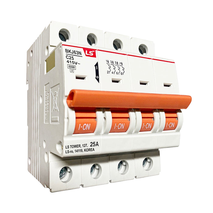 Cầu dao tự động loại tép MCB LS BKJ63N, tải danh định từ 6A ~  32A, dòng cắt 6kA